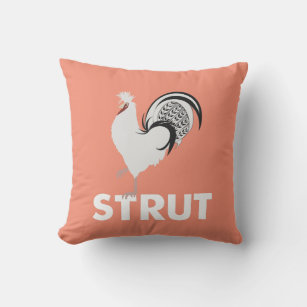 Outdoor Rooster Strut Pillow