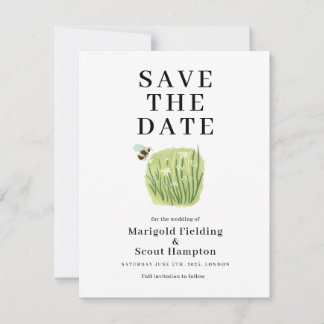 Outdoor Save The Date Card for Whimsical Wedding
