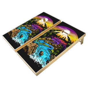 Outdoor Scene Cornhole Set