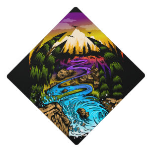 Outdoor Scene Graduation Cap Topper