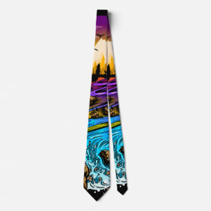 Outdoor Scene Neck Tie