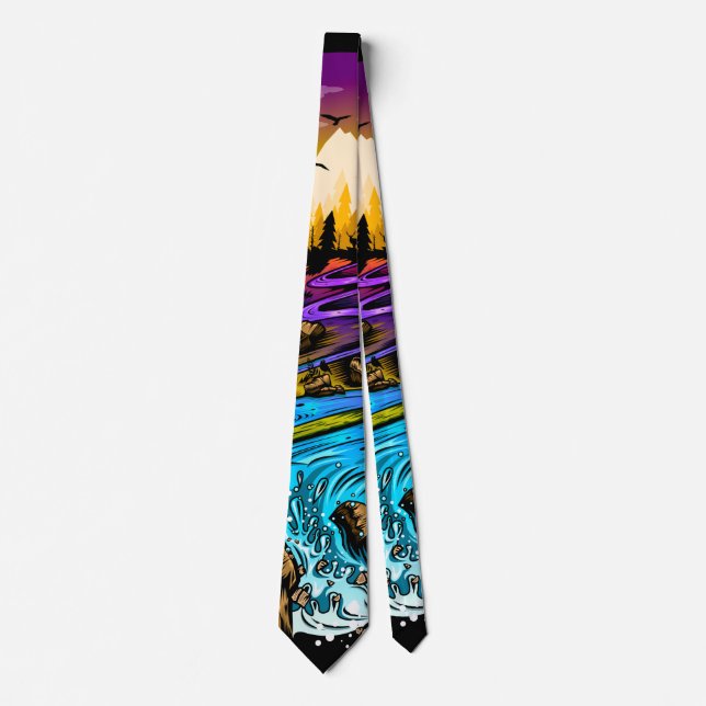 Outdoor Scene Neck Tie (Front)