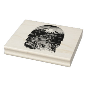 Outdoor Scene Rubber Stamp