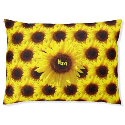 Outdoor Sunflowers _ Dog Bed