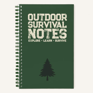 Outdoor Survival Notes for Class Spiral Notebook
