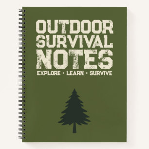 Outdoor Survival Notes – Military Green Notebook