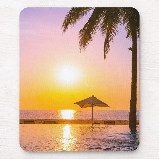 Outdoor Swimming Pool with Umbrella-23543 Mouse Pad (Front)