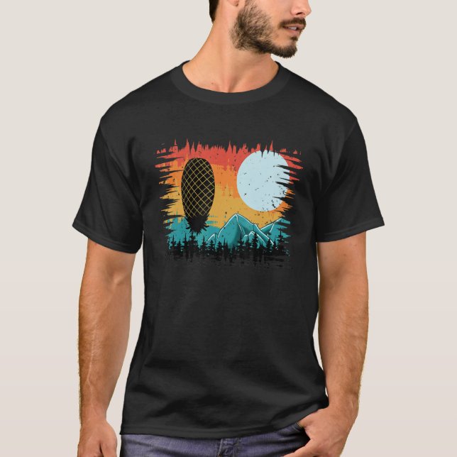 Outdoor Swinger Hiking Camping Retro Upside Down P T-Shirt (Front)