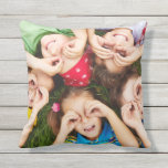 Outdoor Throw Pillow<br><div class="desc">Outdoor throw pillow is shown in with a cute kids playing photo print.
Customize this pillow and change to your own photo or buy as is.</div>