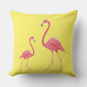 Outdoor Throw Pillow-Flamingo Pillow