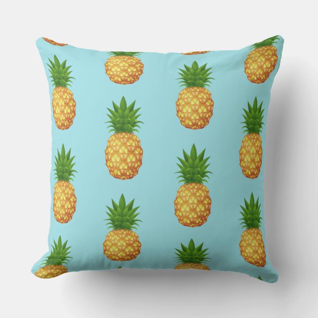 Outdoor Throw Pillow-Pineapples Pillow (Front)
