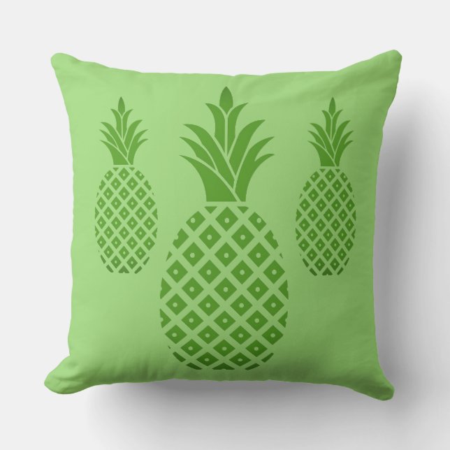 Outdoor Throw Pillow-Pineapples Pillow (Front)
