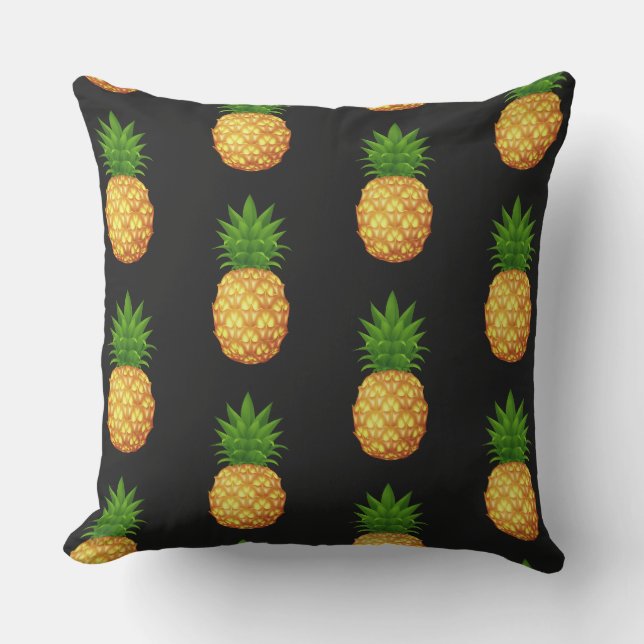 Outdoor Throw Pillow-Pineapples Pillow (Front)
