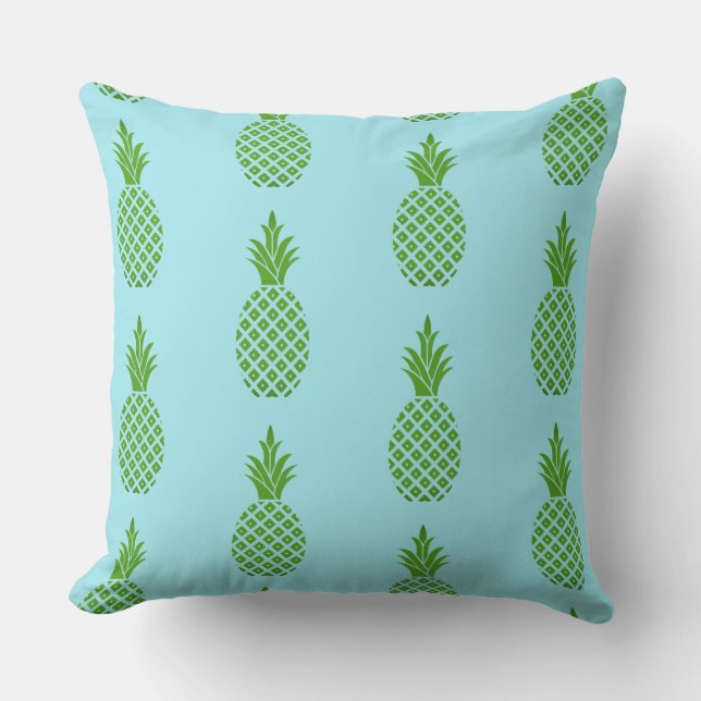 Outdoor Throw Pillow-Pineapples Throw Pillow (Front)