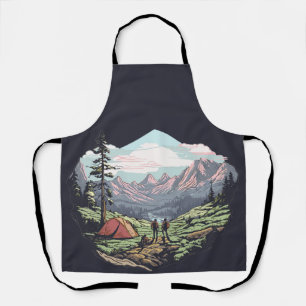 Outdoor unique, retro/vintage graphic apron