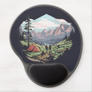 Outdoor unique, retro/vintage graphic gel mouse pad
