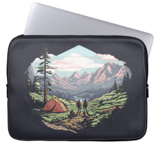 Outdoor unique, retro/vintage graphic laptop sleeve
