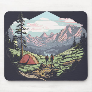 Outdoor unique, retro/vintage graphic mouse pad