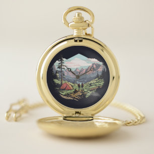 Outdoor unique, retro/vintage graphic pocket watch
