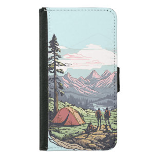 Outdoor unique, retro/vintage graphic samsung galaxy s5 wallet case