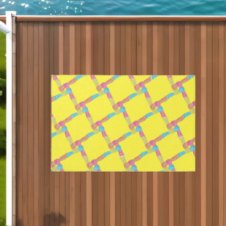 Outdoor Unity Rug, Bright Yellow 6'x4' Rug