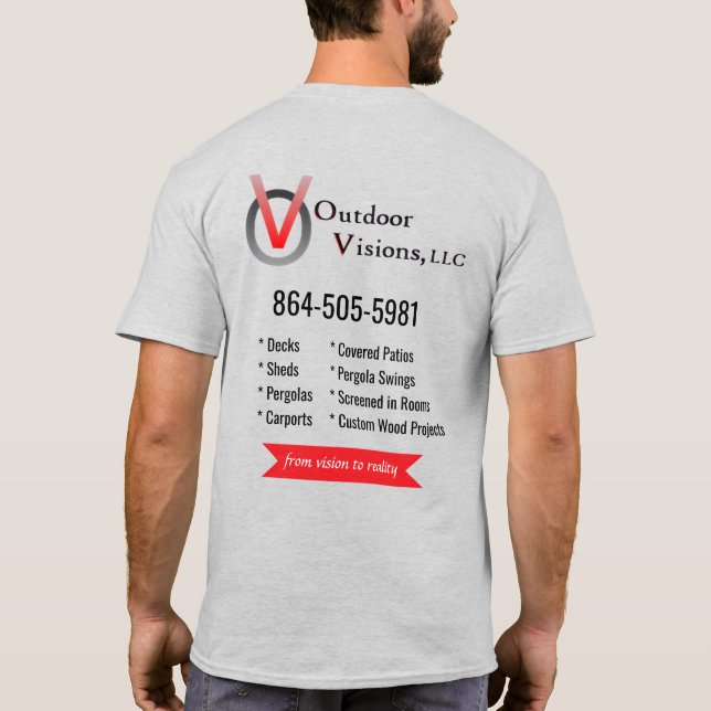 Outdoor Visions Logo Back Info T-Shirt (Back)