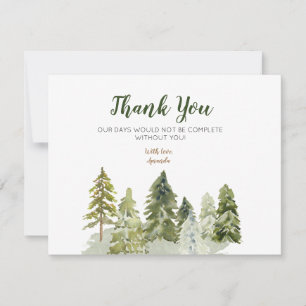 Outdoor Watercolor Camper Thank you card