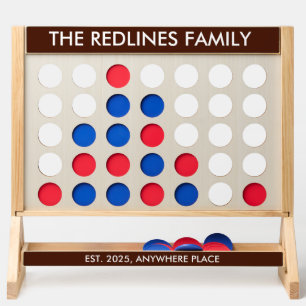 Outdoor wedding lawn game giant personalised fast  four