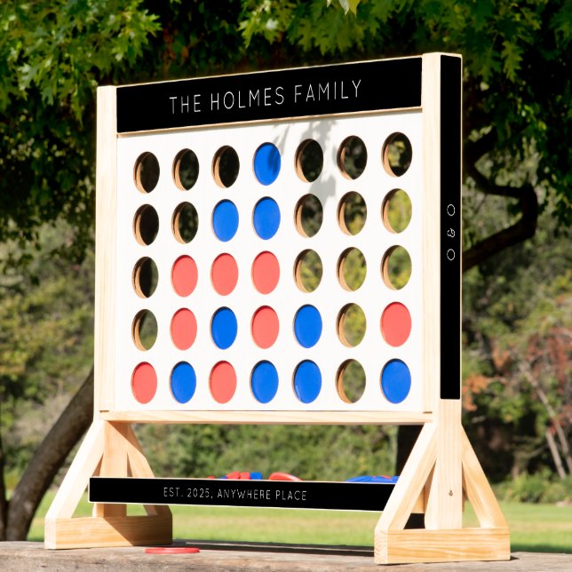 Outdoor wedding lawn game giant personalised fast four (Lawn)