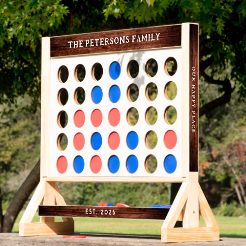 Outdoor Wedding Lawn Game Giant Personalized Fast Four