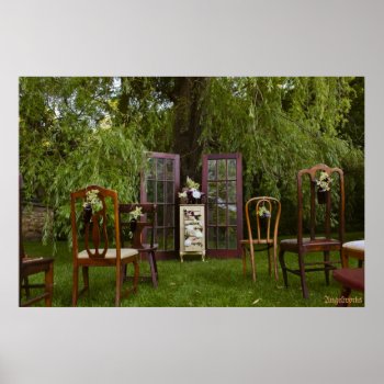 Outdoor Wedding Scene Poster by angelworks at Zazzle