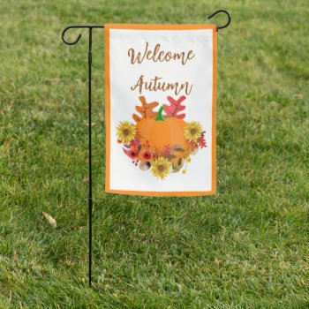 Outdoor Welcome Autumn  Garden Flag by Susang6 at Zazzle