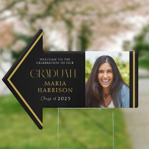 Outdoor Welcome to Graduation Party sign