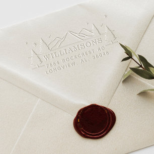Outdoor Wilderness Forest Mountain Family Address Embosser