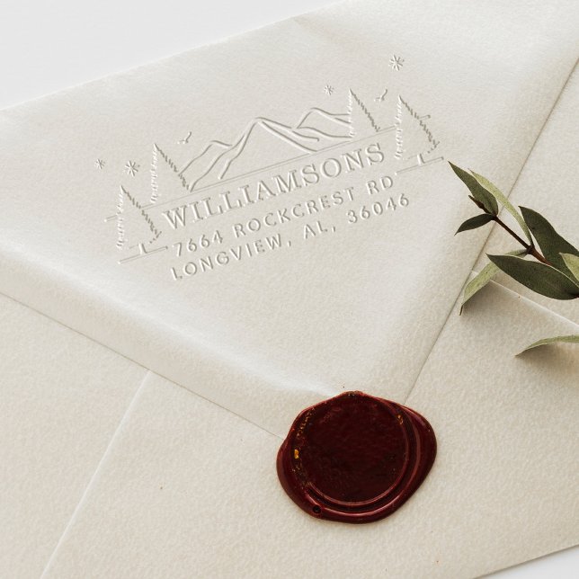 Outdoor Wilderness Forest Mountain Family Address Embosser (Creator Uploaded)