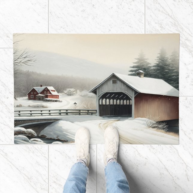 Outdoor Winter Scene Doormat (Indoor)