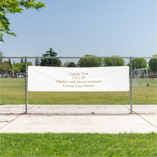 Outdoor with Metal Grommets Custom 2.5' x 10' Banner