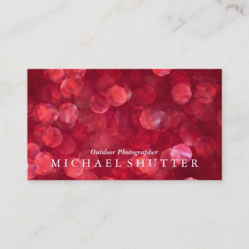 Outdoors Bokeh Business Card