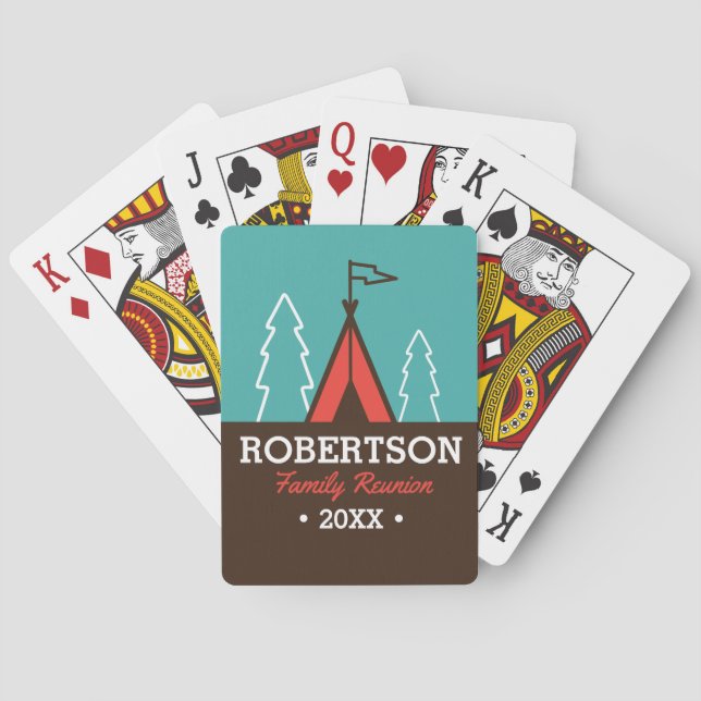 Outdoors Camping Family Reunion Poker Cards (Back)