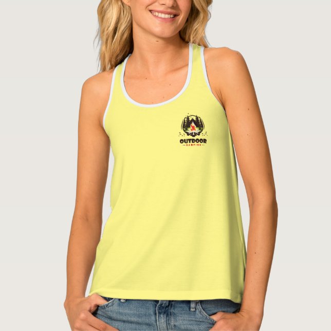 Outdoors Camping | Women's Racerback Tank Top (Front)