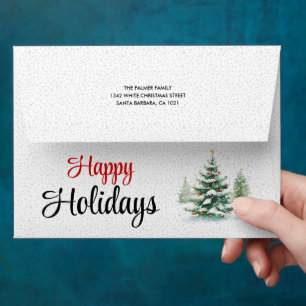 Outdoors Christmas trees Happy Holidays Envelope