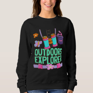 Outdoors Explorer Zookeeper Bugs Flowers Safari Gi Sweatshirt