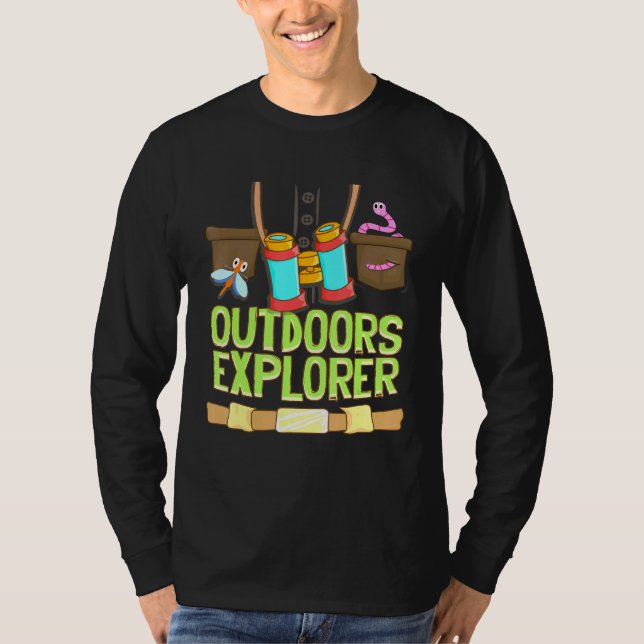 Outdoors Explorer Zookeeper Vest Bugs Binoculars S T-Shirt (Front)