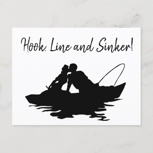 Outdoors Fisherman Save the Date Announcement Postcard
