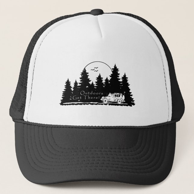 Outdoors Get There 4X4 Trucker Hat (Front)