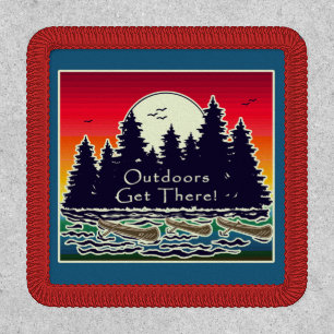 Outdoors Get There Canoes   Patch