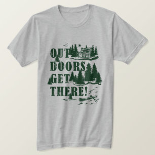 Outdoors Get There Collage T-Shirt