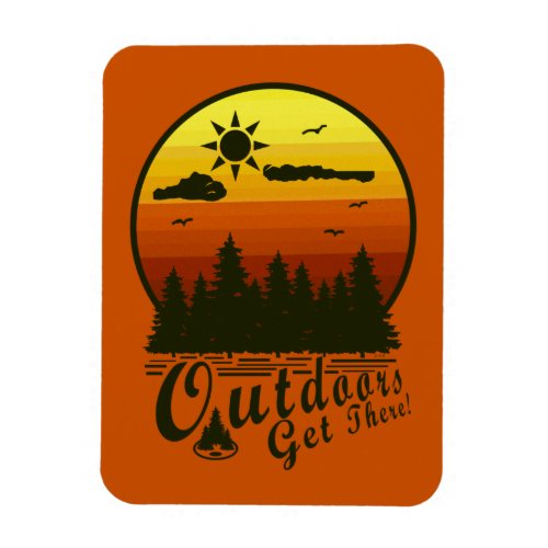 Outdoors Get There Magnet Orange