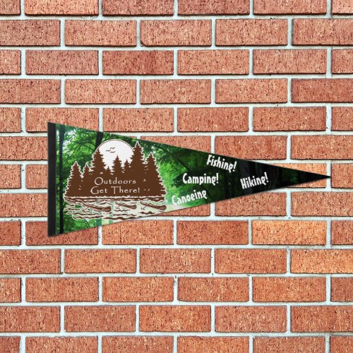 Outdoors Get There Pennant Flag