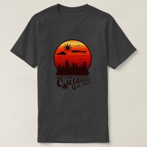 Outdoors Get There Red Sunset T_Shirt